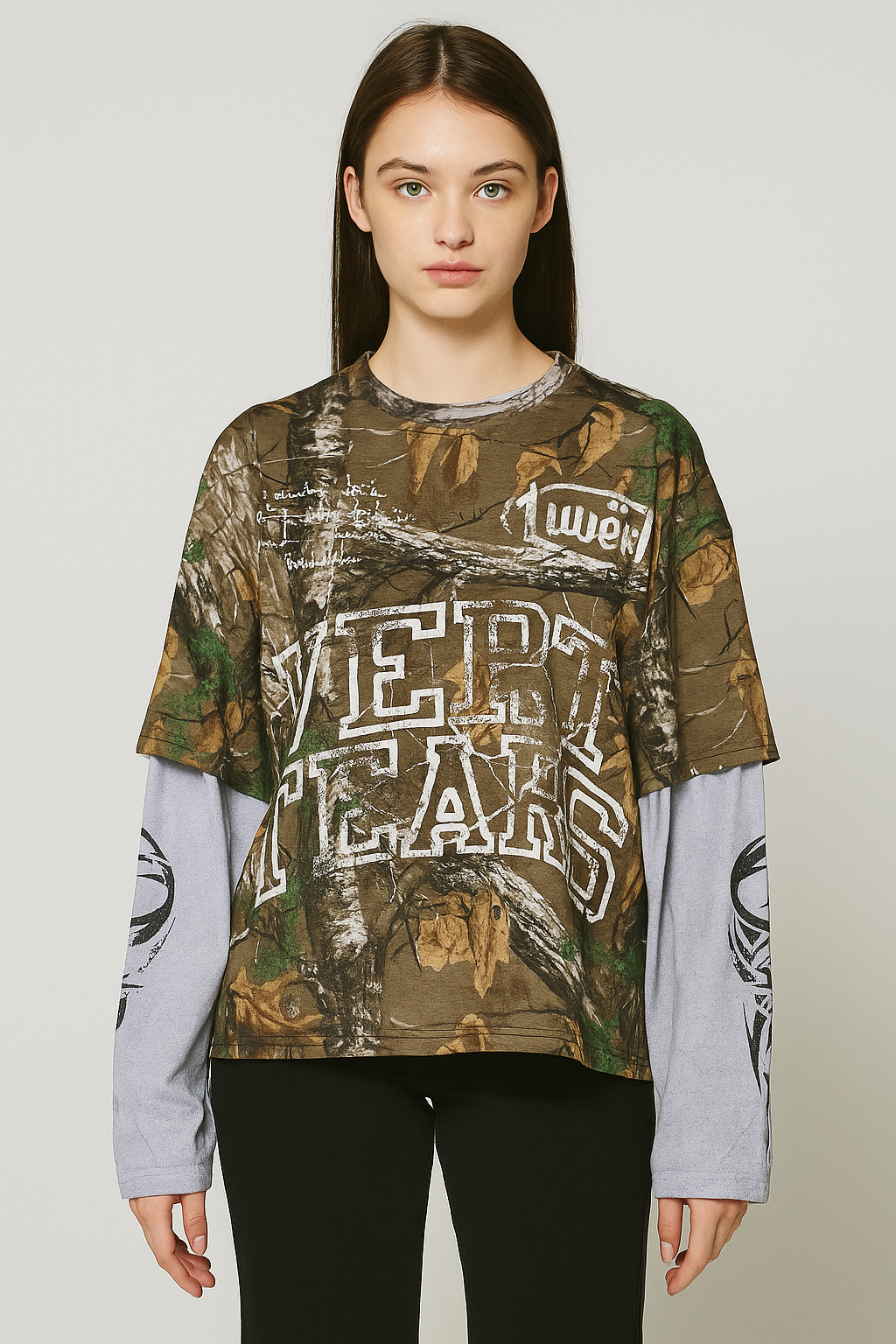 “Camo” Vert Tears Long Sleeve