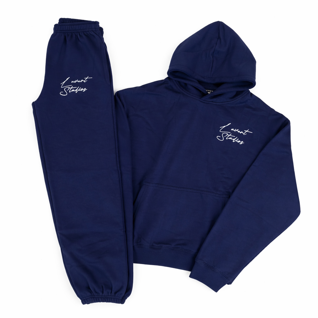 Navy “Signature” Sweatsuit – Luvert Studios