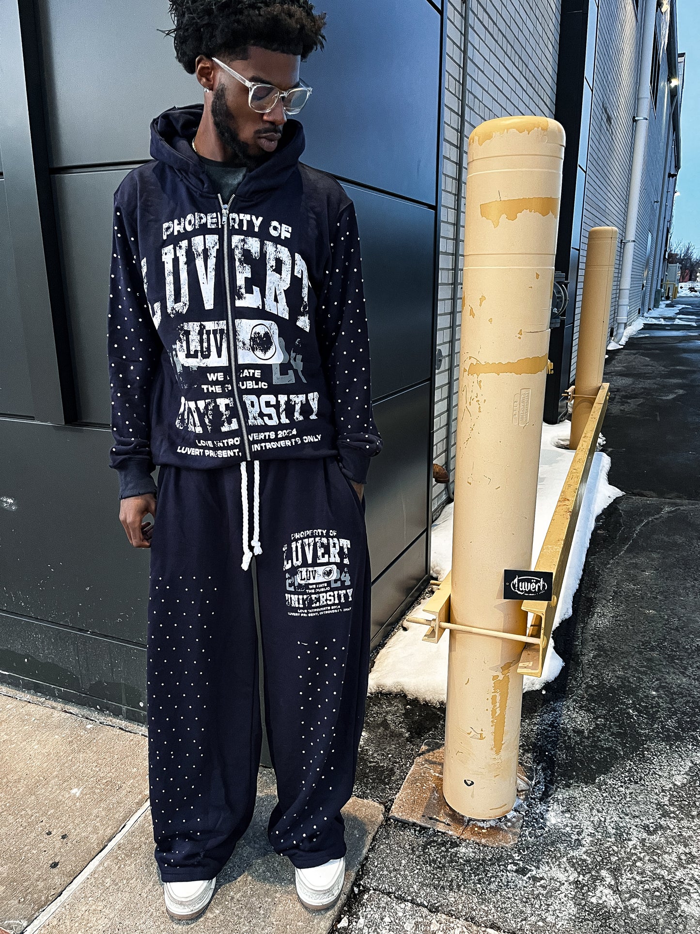 “Navy” Vert University Sweatsuit
